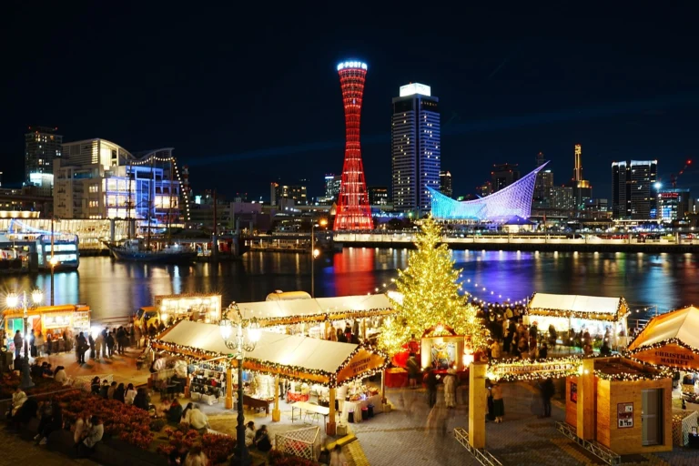 Christmas Market dan Iluminasi Kobe 2025: 4 Rekomendasi Terbaik di Meriken Park & Harborland