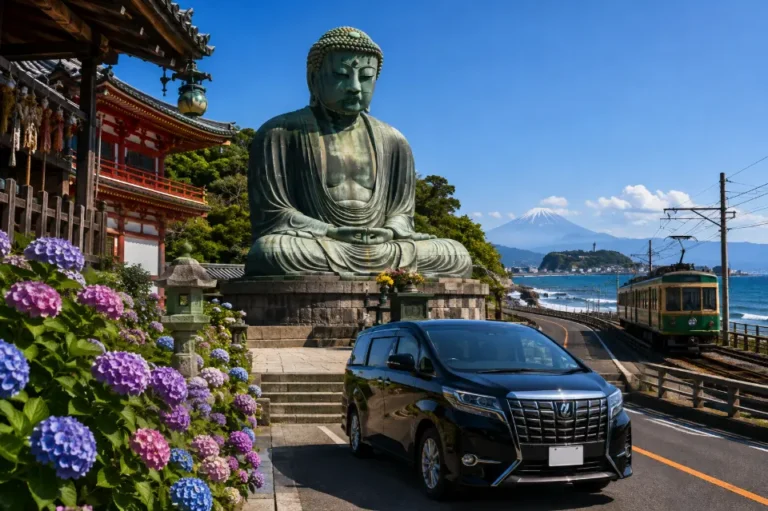 Private Tour Day Trip Kamakura dari Tokyo: Kuil Besar Buddha, Hase-dera & Pantai Shonan dengan Sewa Mobil